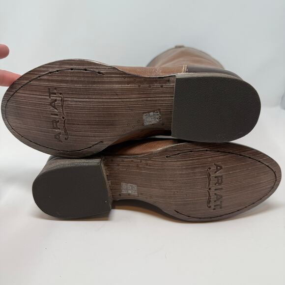 Ariat Paragon Riding Boot Brown Leather Knee-High Boots Women's 7.5B Leather EUC - Picture 10 of 16